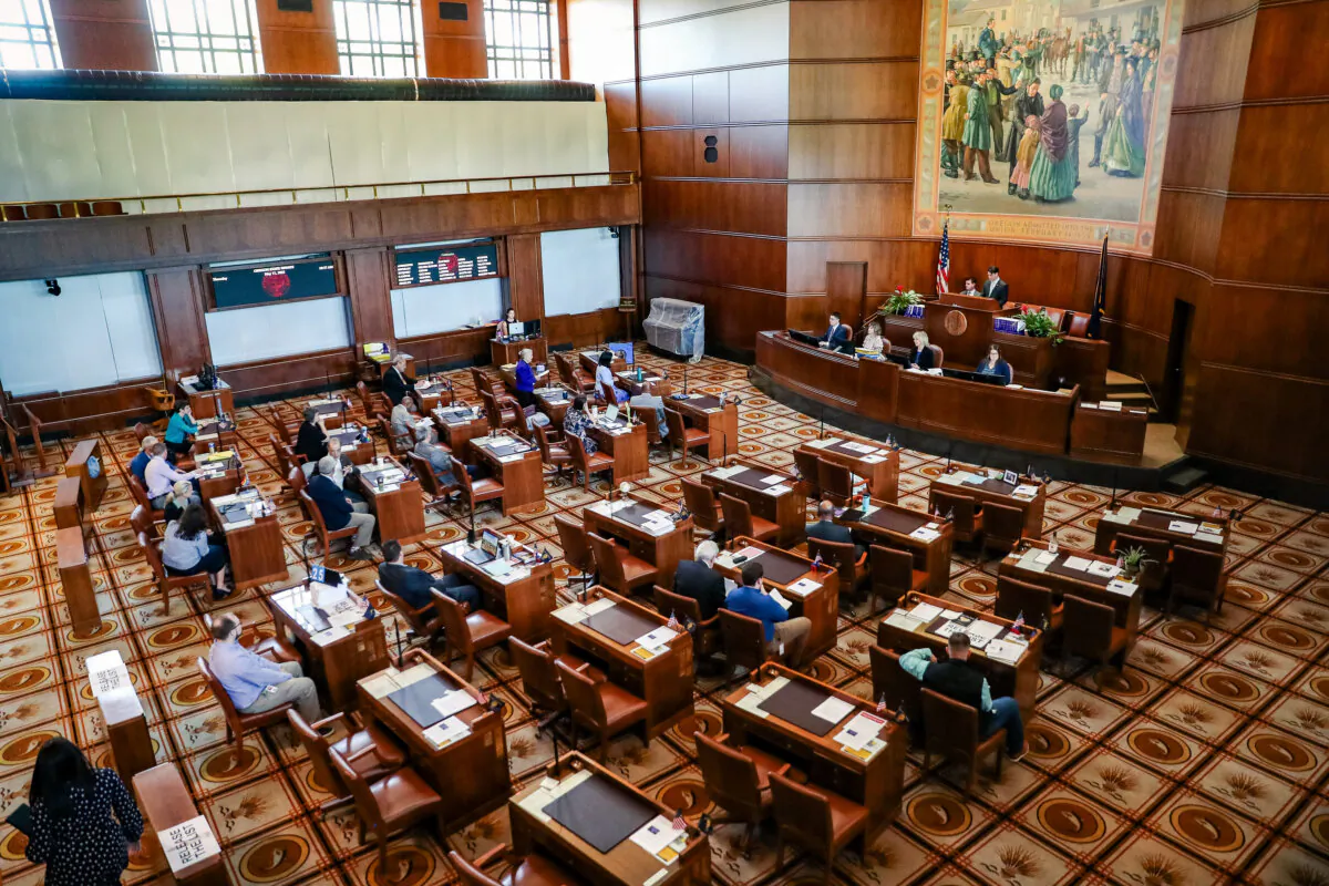 he Oregon Senate in Salem, Ore., in a file image. (Amanda Loman/AP Photo)