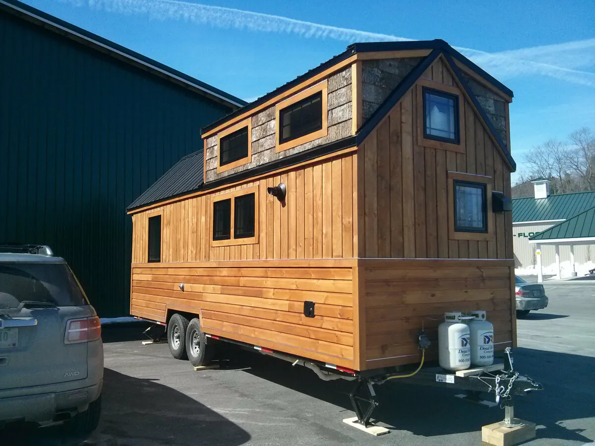 This is a tiny house built on a trailer frame. It’s nearly identical in size to any common travel camper. Would you like to live out your life in a home this small? (Tim Carter/Tribune Content Agency/TNS)
