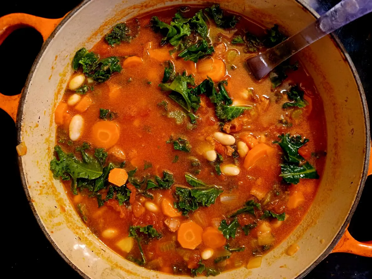 Ribollita's versatile foundation welcomes other flavors, including meat, but the classic version is always vegetarian. (Amy Drew Thompson/Orlando Sentinel/TNS)