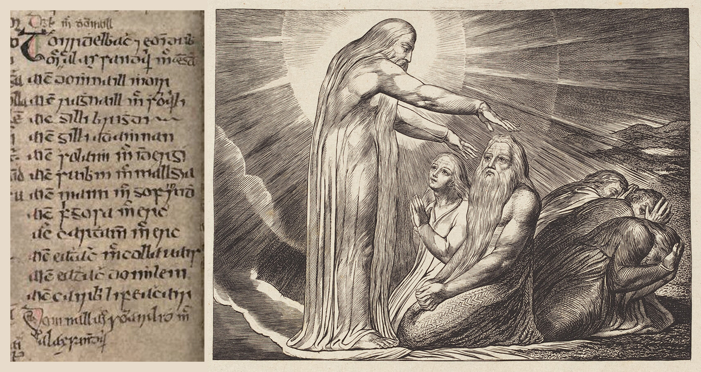 Ancient poem beside vision of God by blake