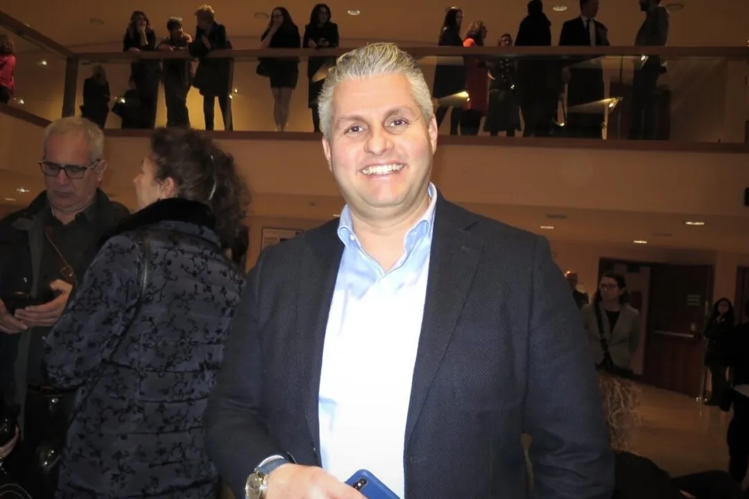 Claudio Cappello at the Shen Yun Performing Arts performance at Teatro Nuovo Giovanni da Udine on Jan. 31, 2024. (Si Fan/The Epoch Times)
