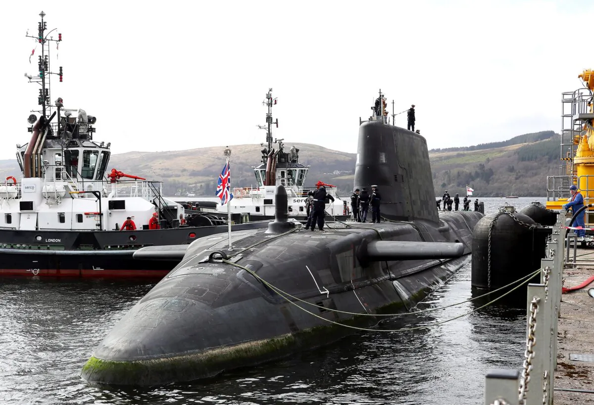 Undated photo of UK-built HMS Audacious, the fourth of the Royal Navy’s Astute-class submarines (LPhot Pepe Hogan/PA)