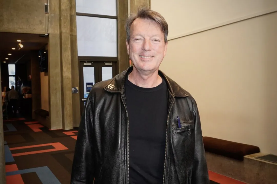 Costume designer James Cramer at Shen Yun Performing Arts at the Clowes Memorial Hall in Indianapolis, on Feb. 3, 2024. (Nancy Ma/The Epoch Times)