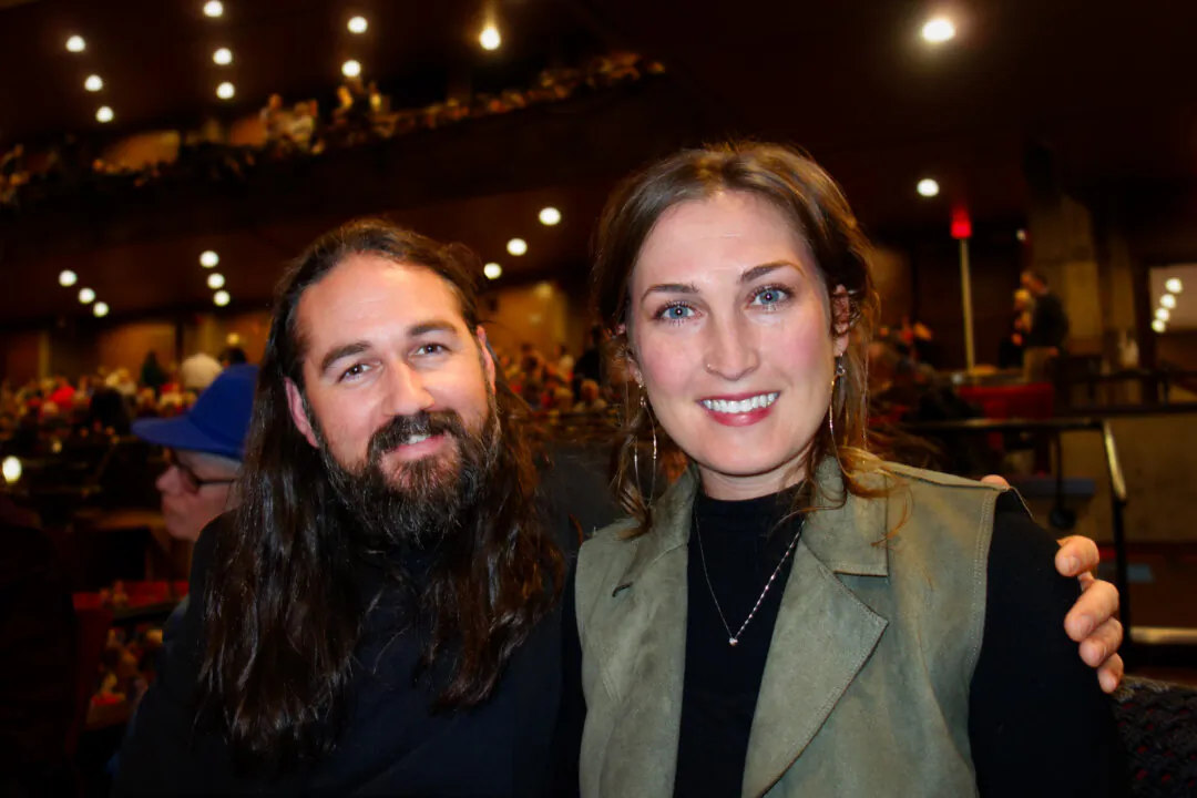 Don and Cassandra Keech watch Shen Yun Performing Arts at the Clowes Memorial Hall, Butler Arts Center, in Indianapolis, Ind., on Feb. 4, 2024. (Michael Huang/The Epoch Times)