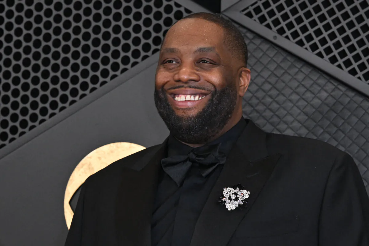 American rapper Killer Mike arrives for the 66th Annual Grammy Awards at the Crypto.com Arena in Los Angeles, Calif., on Feb. 4, 2024. (Robyn Beck/AFP via Getty Images