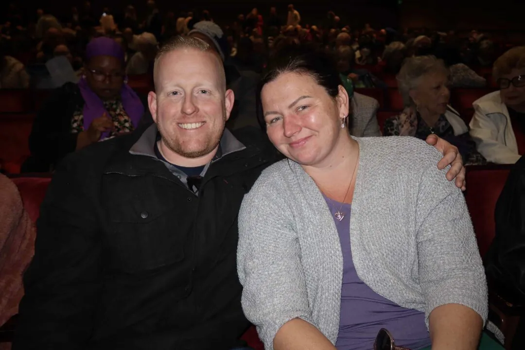 Keith and Brittany Fredericton enjoyed Shen Yun's matinee at the William Saroyan Theatre on Feb. 4, 2024. (Nan Su/The Epoch Times)