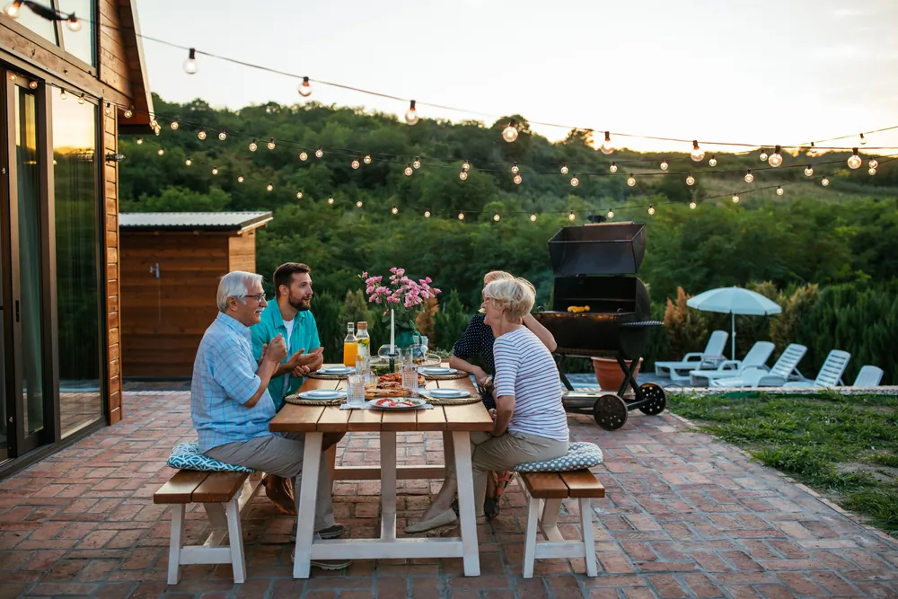 The garden can be designed to include gathering spaces for family and friends. (bbernard/Shutterstock)