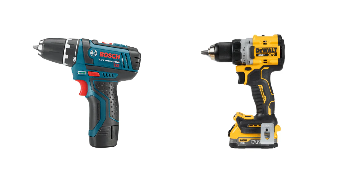 (Left) Bosch PS31-2A Drill Kit (Right) DeWalt Xtreme Drill Kit (Illustration by The Epoch Times, Amazon)