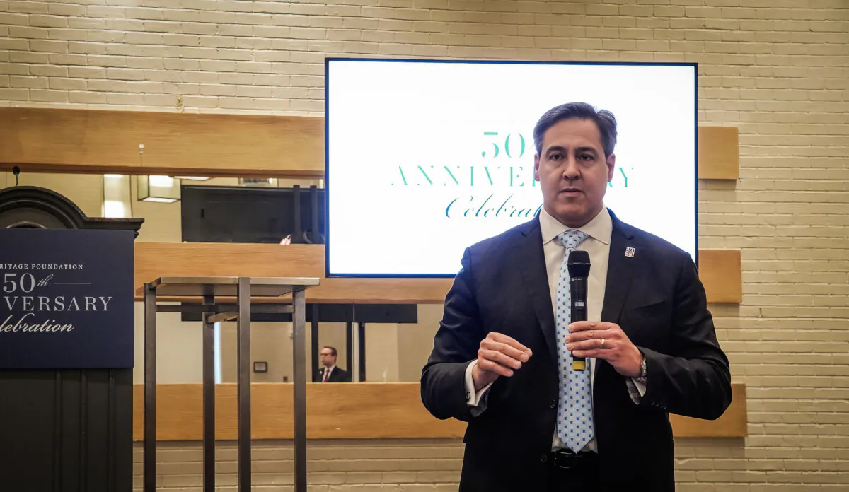 Paul Dans, director of Project 2025, at the Heritage Foundation's leadership summit in National Harbor, Md., on April 20, 2023. (Terri Wu/The Epoch Times)
