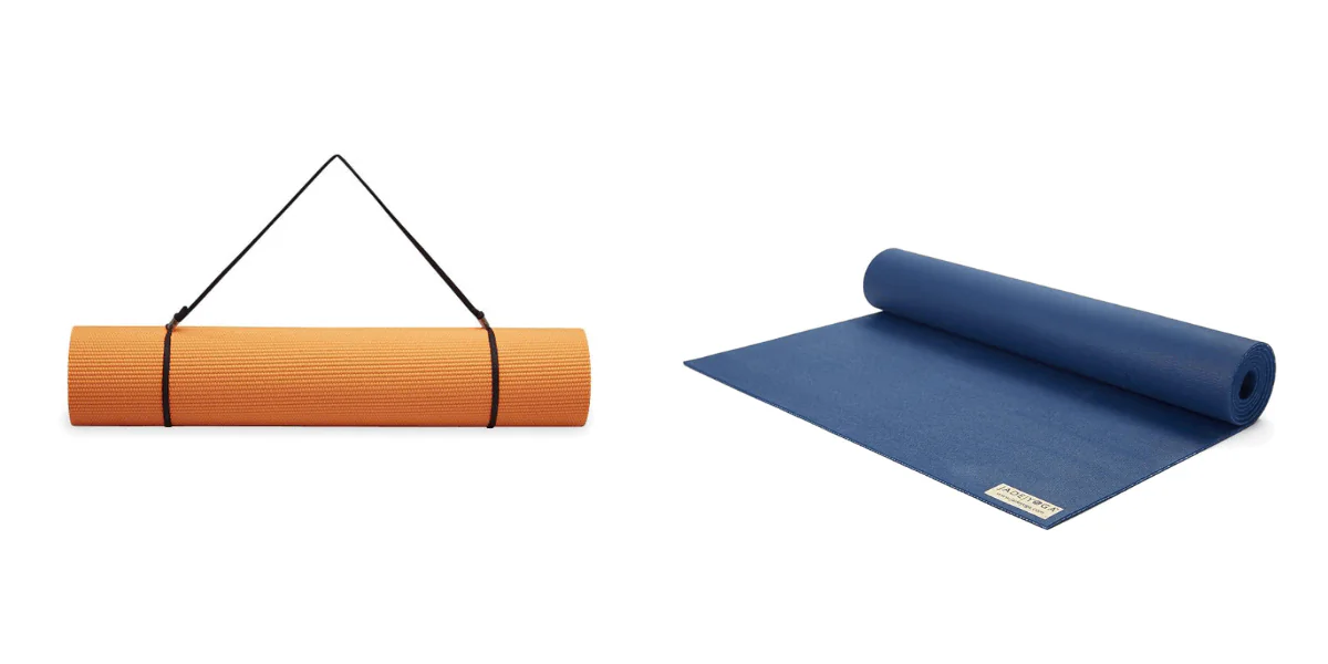 (Left) Gaiam Essentials Premium Yoga Mat (Right) JadeYoga Harmony Mat (Illustration by The Epoch Times, Amazon)