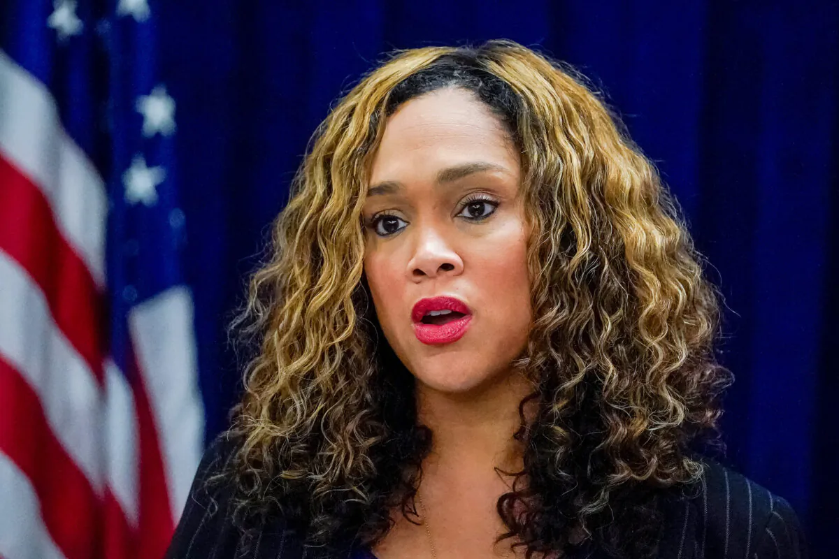 Maryland State Attorney for Baltimore City Marilyn Mosby speaks during a news conference in Baltimore on Oct. 11, 2022. (Julio Cortez/AP Photo)