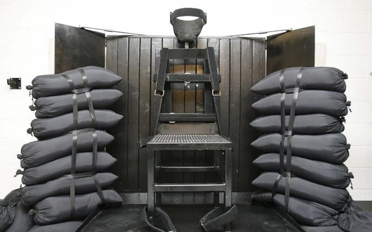 The firing squad execution chamber at the Utah State Prison in Draper, Utah, on June 18, 2010. (Trent Nelson/AP)