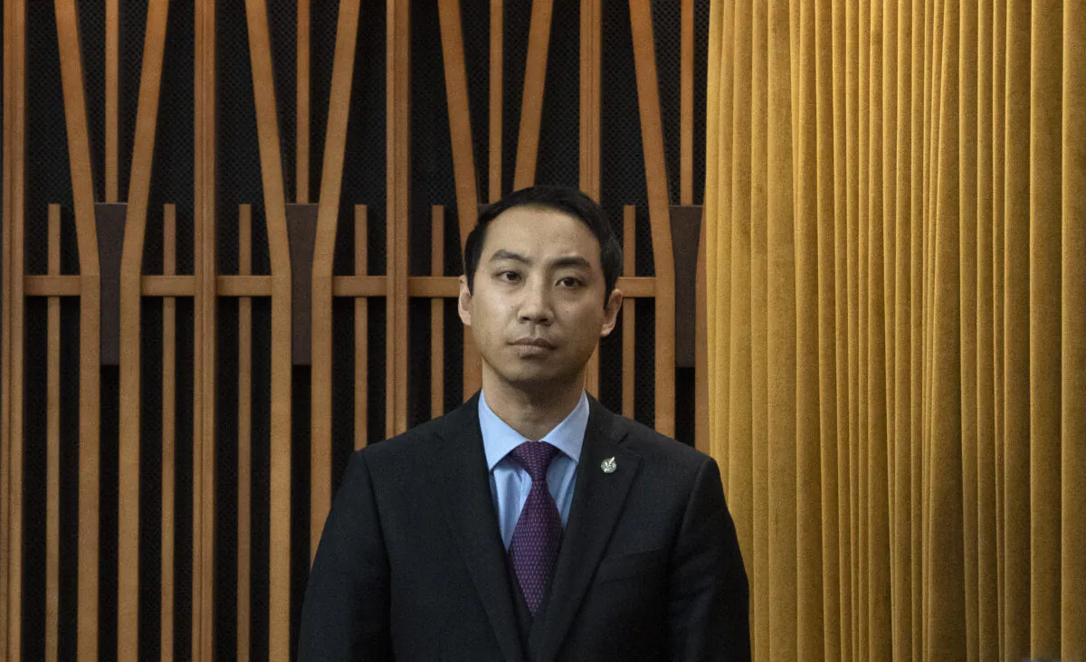 Independent MP for Spadina-Fort York Kevin Vuong rises during Question Period in Ottawa on March 23, 2022. (The Canadian Press/Adrian Wyld)