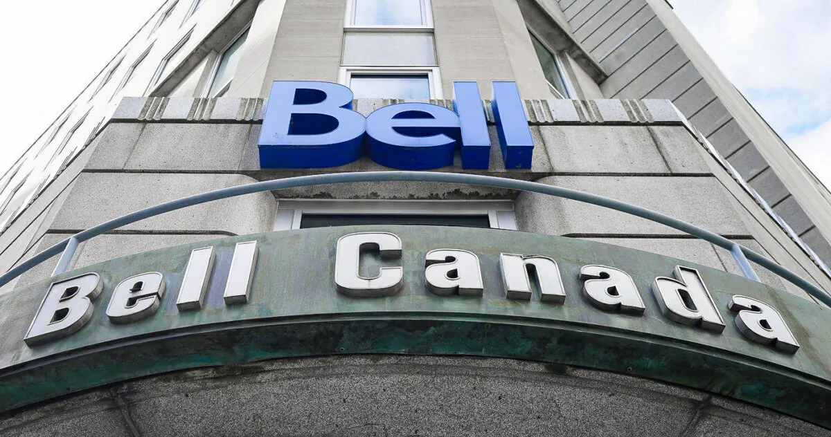 Bell Canada signage is pictured in Ottawa on Sept. 7, 2022. (Sean Kilpatrick / The Canadian Press)