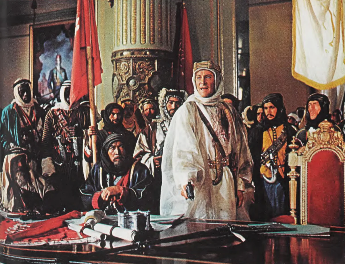 Peter O'Toole as T. E. Lawrence, in "Lawrence of Arabia." (Public Domain)