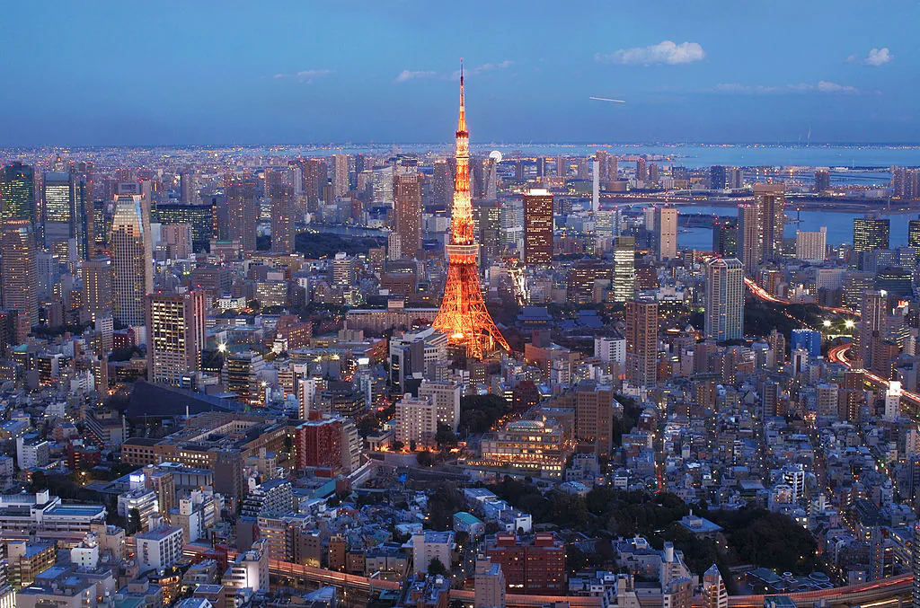 A general view of Tokyo Tower and the surrounding area in Japan on Feb. 10, 2012. (Adam Pretty/Getty Images)