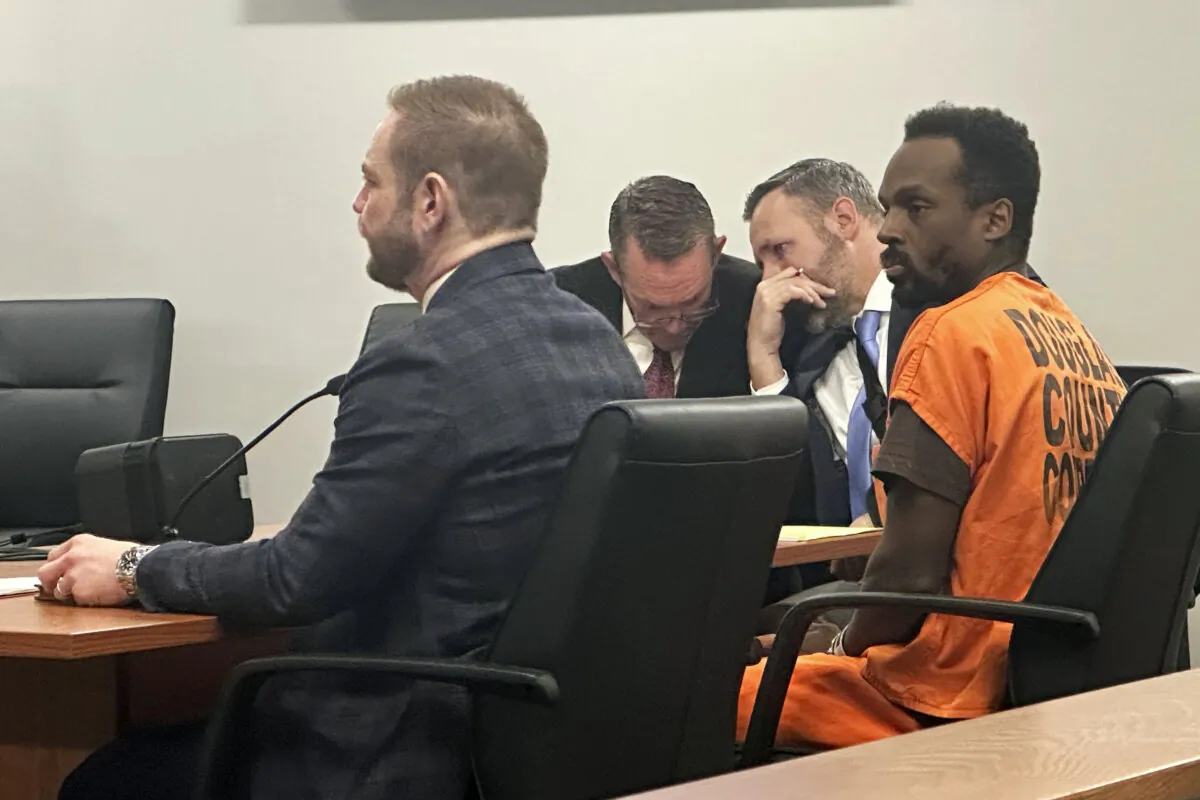 Kierre Williams, (R), sits with his attorneys in court, in Blair, Neb., on Jan. 3, 2024. (Josh Funk/AP Photo)
