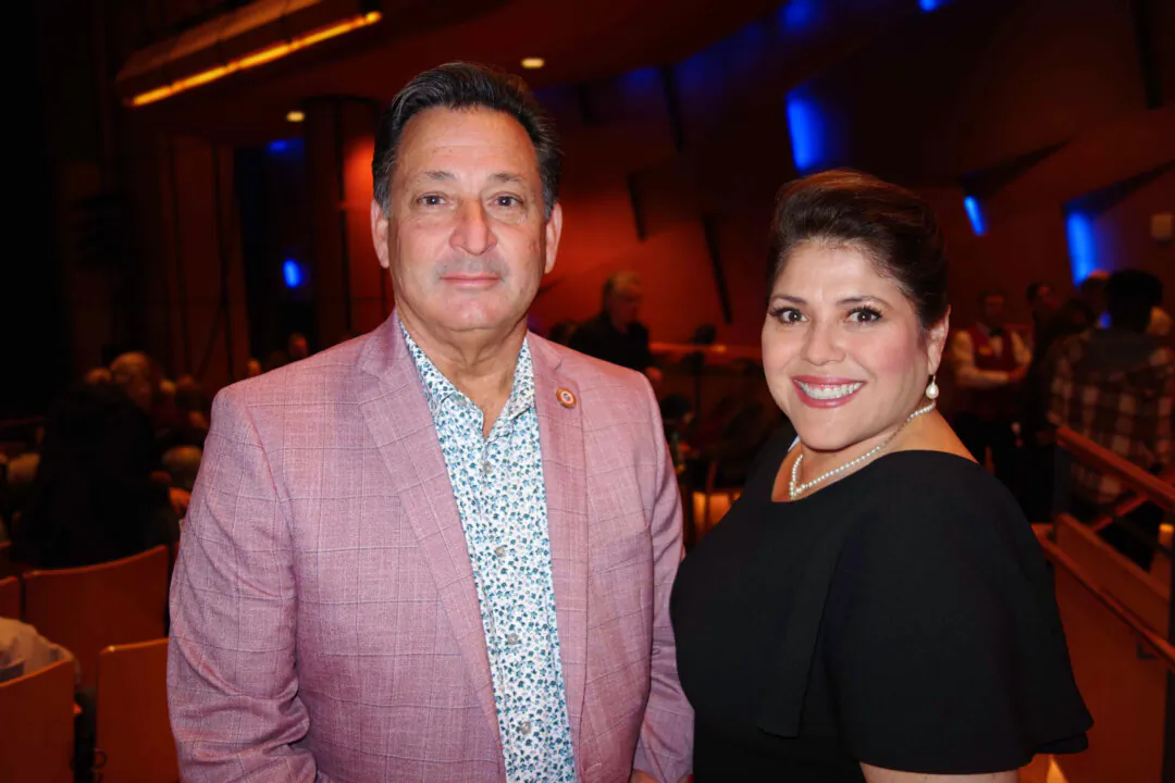 Arizona State Rep. David Cook and his wife Diana attended Shen Yun's evening performance at the Mesa Arts Center on Feb. 8, 2024. (Lily Yu /The Epoch Times)