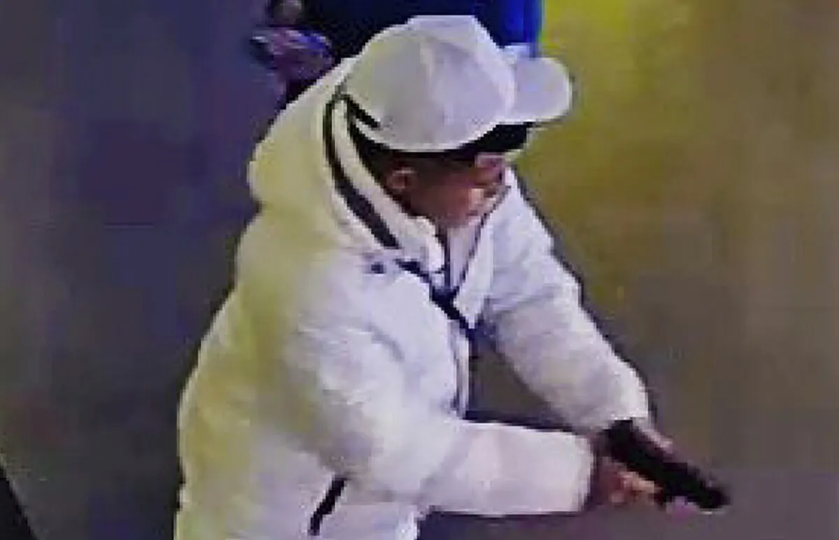 A suspected shoplifter who shot a tourist in the leg inside a sporting goods store in Times Square, New York, on Feb. 8, 2024. (New York City Police Department Deputy Commissioner of Operations Kaz Daughtry via AP)