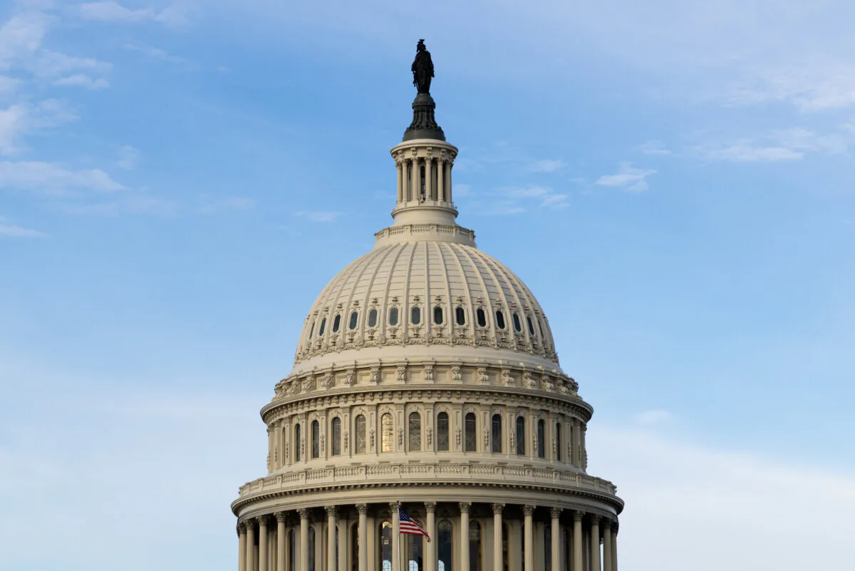 The U.S. Capitol in Washington on Feb. 8, 2024. Senators continued work on passing long-negotiated bipartisan legislation that would send billions in aid to Israel, Ukraine, and Taiwan. (Julia Nikhinson/Getty Images)