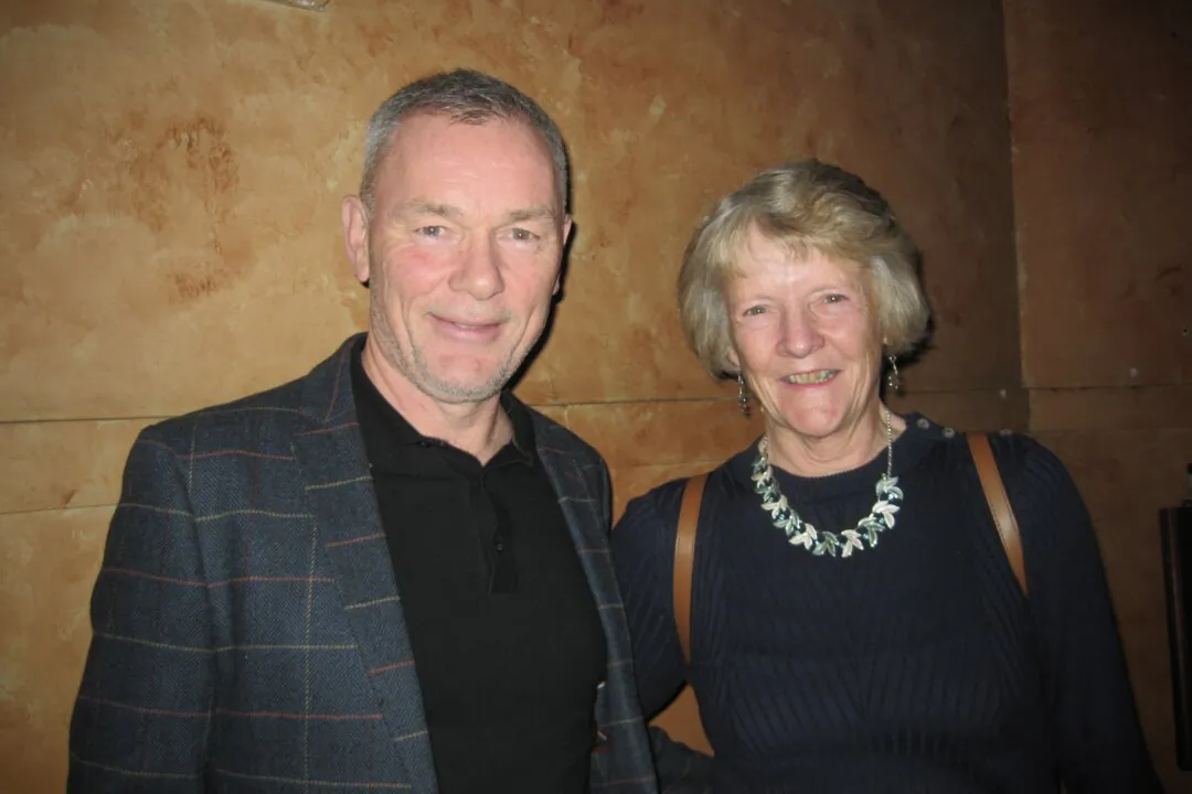 Andrew and Jean Llewellyn attended Shen Yun Performing Arts at the Liverpool Empire Theatre in Liverpool, U.K., on Feb. 10, 2024. (Chloe Hsiao/The Epoch Times)