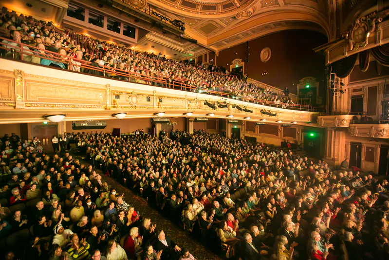 Audience members at the Shen Yun performance at The Hippodrome Theatre in Baltimore on Feb. 10, 2024. (Lisa Lin/The Epoch Times)