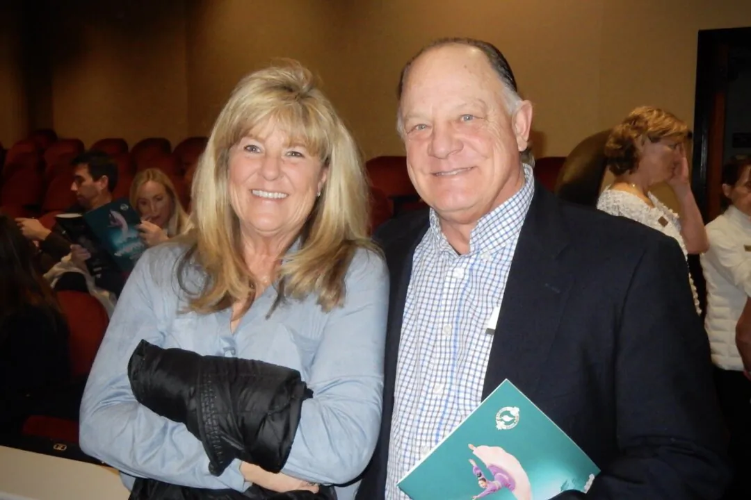 Carla and John Lojek attended Shen Yun Performing Arts at the Merrill Auditorium in Portland, Maine, on Feb. 10, 2024. (Weiyong Zhu/Epoch Times)