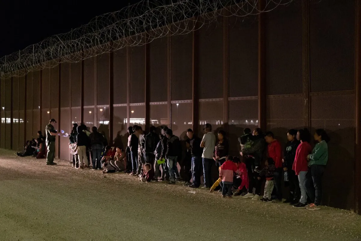 Large groups of illegal aliens were apprehended by Yuma Sector Border Patrol agents near Yuma, Ariz., on June 4, 2019. (Jerry Glaser/U.S. Customs and Border Protection, CBP; Public Domain)