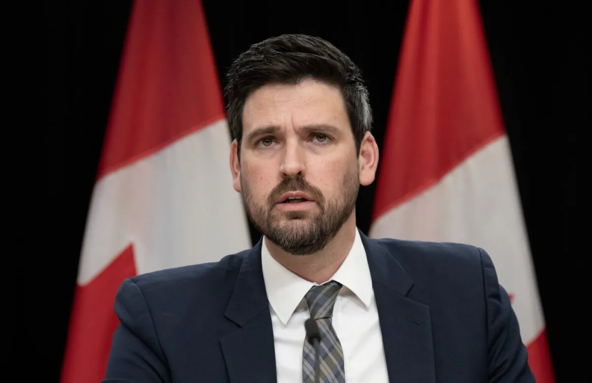 Minister of Housing, Infrastructure and Communities Sean Fraser responds to a question during a news conference, in Ottawa, on Jan. 29, 2024. (The Canadian Press/Adrian Wyld)