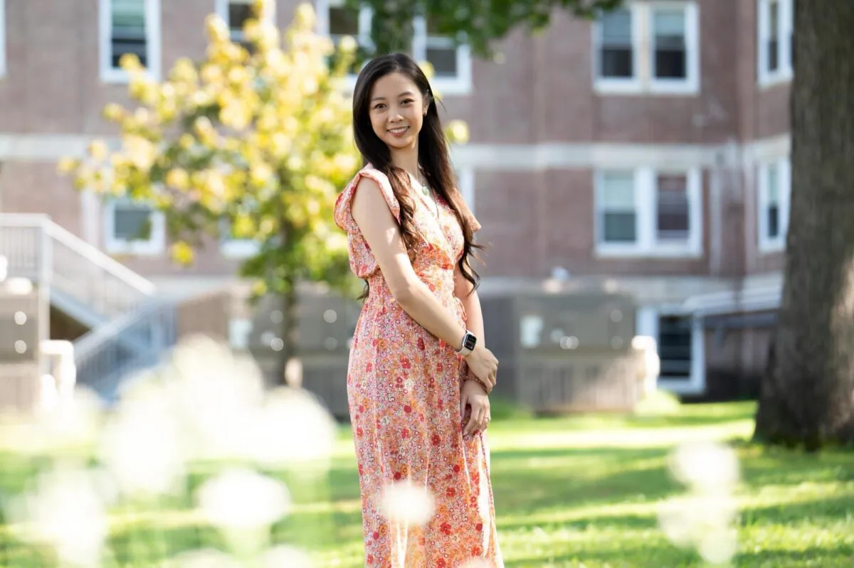 Alison Chen at the Fei Tian College campus in Middletown, N.Y., on Sept. 19, 2023. (Samira Bouaou/The Epoch Times)
