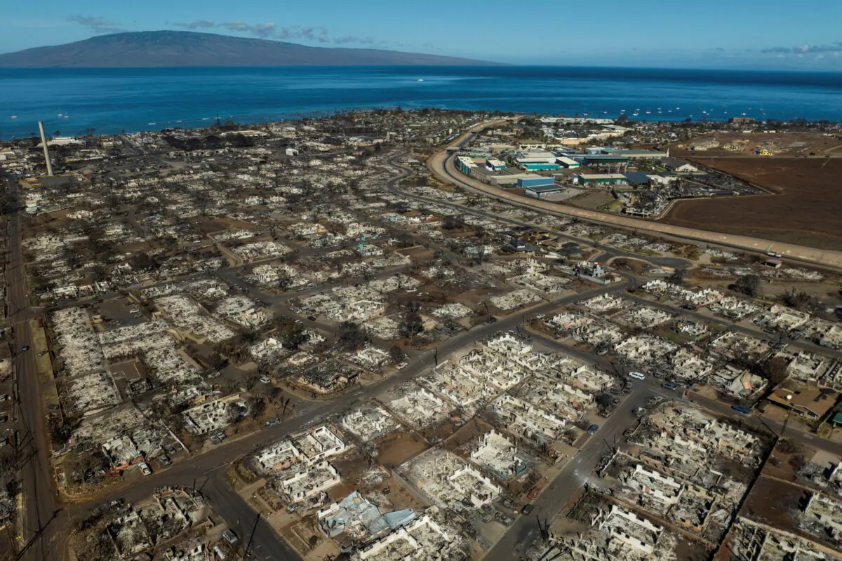 The aftermath of a wildfire in Lahaina, Hawaii, on Aug. 17, 2023. (Jae C. Hong/ AP Photo)