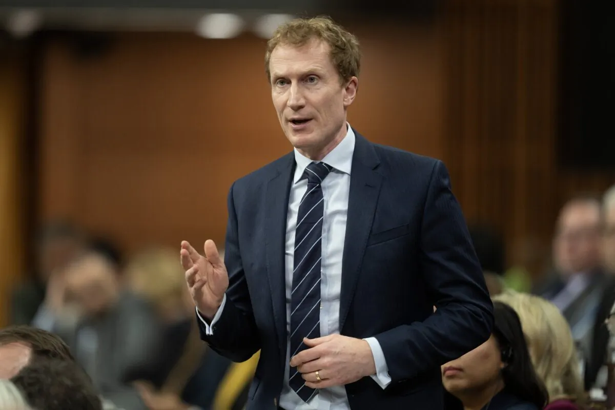 Immigration, Refugees and Citizenship Minister Marc Miller rises during Question Period, in Ottawa, on Feb. 6, 2024. (The Canadian Press/Adrian Wyld)