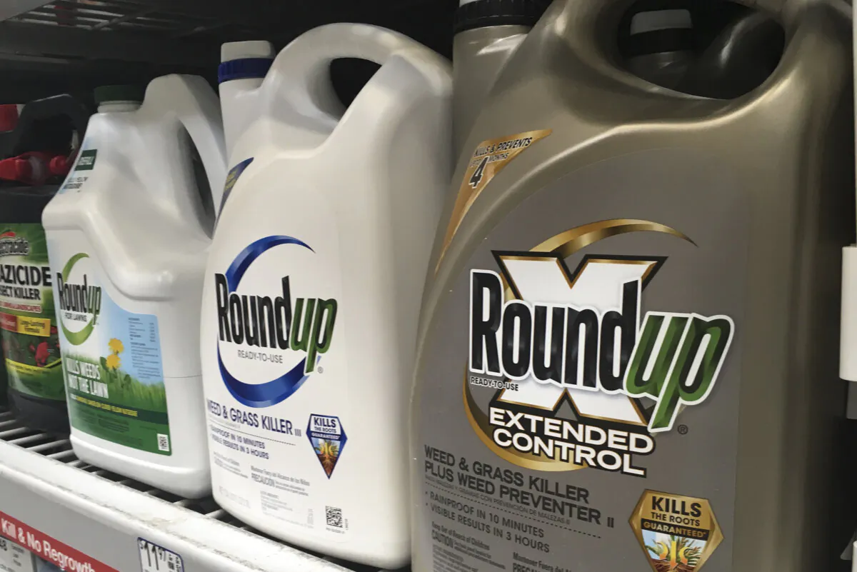 Containers of Roundup are displayed on a store shelf in San Francisco on Feb. 24, 2019. (Haven Daley/AP Photo)