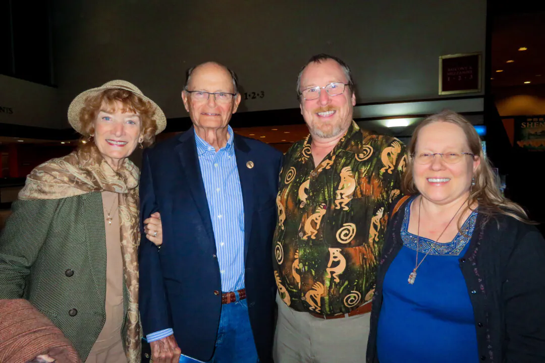 Rebecca and Dan Borneman (L) and their friends attended Shen Yun Performing Arts at the Youkey Theatre at RP Funding Center on Feb. 13, 2024. (Yeawen Hung/The Epoch Times)