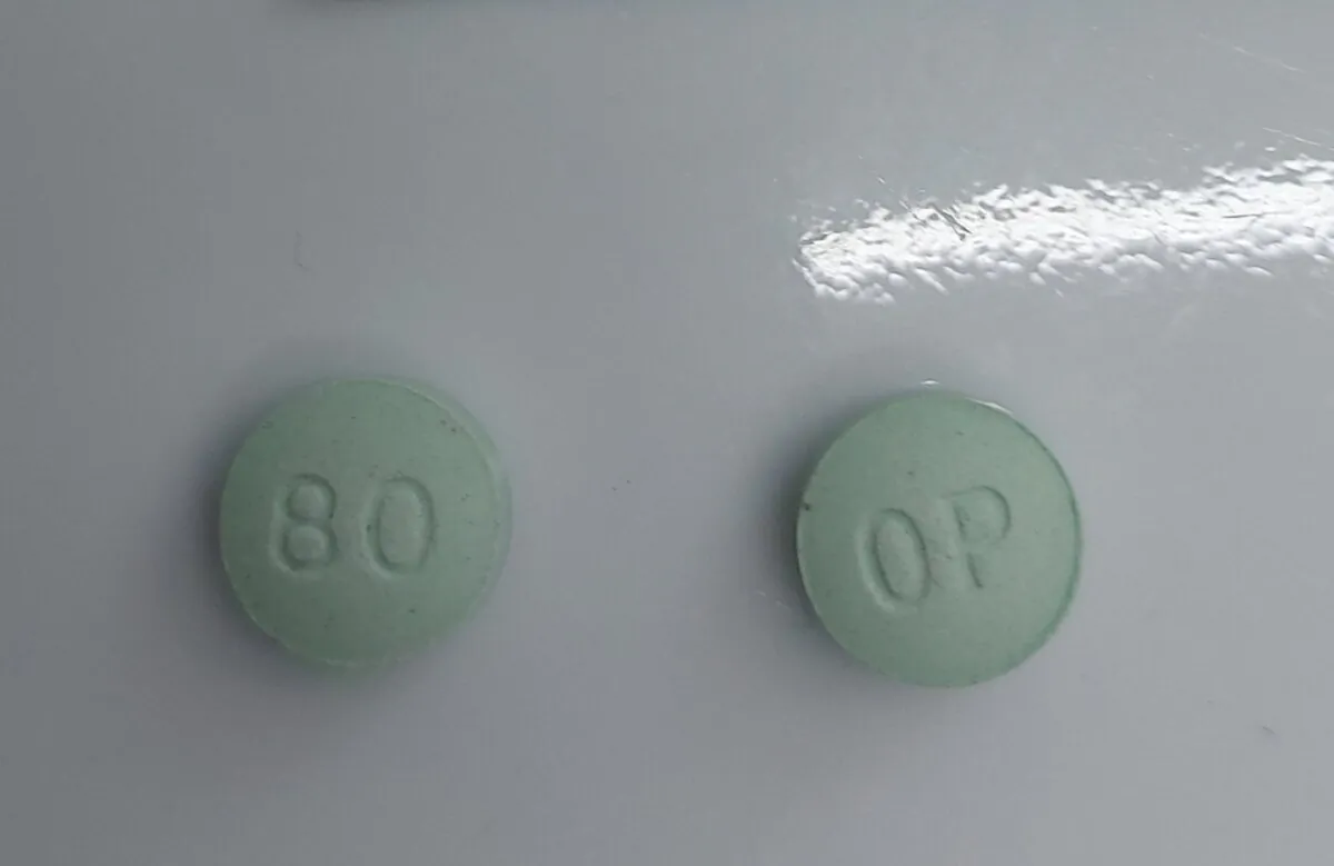 Public health officials in the Quebec City region say they have detected the dangerous opioid protonitazepyne in pale green tablets that appear to imitate prescription oxycodone as shown in this handout image. (The Canadian Press/HO - CIUSSS de la Capitale-Nationale)