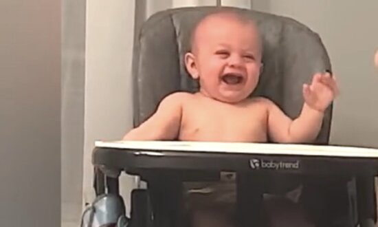 Baby Hysterically Laughing at Mom's Fake Sneezes