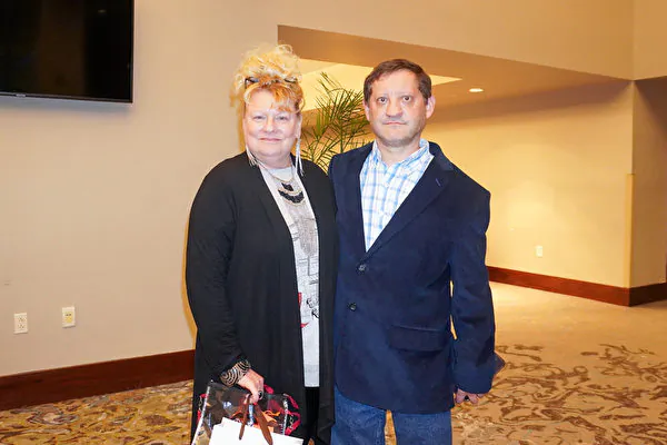 Michelle Carter and her husband enjoyed Shen Yun's evening show at the North Charleston Performing Arts Center in South Carolina on Feb. 14, 2024. (Sherry Dong/The Epoch Times)