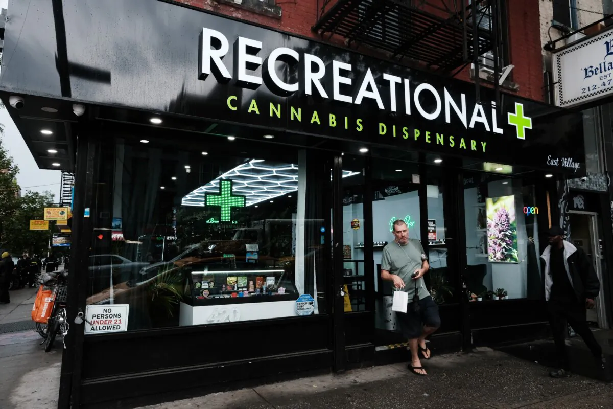 A legal cannabis dispensary in the East Village, New York City, on June 16, 2023. (Spencer Platt/Getty Images)