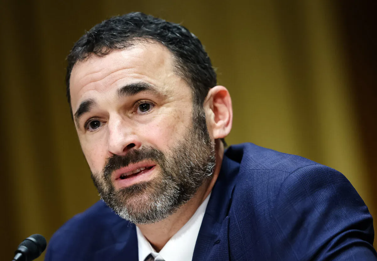 Internal Revenue Service (IRS) Commissioner nominee Daniel Werfel testifies before the Senate Finance Committee during his nomination hearing in Washington on Feb. 15, 2023. (Kevin Dietsch/Getty Images)