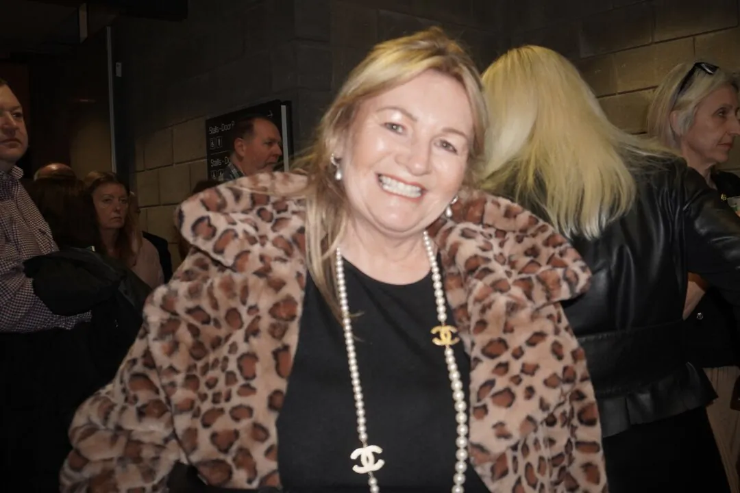 Janice Stille attended Shen Yun Performing Arts at SEC Armadillo in Glasgow, Scotland,on Feb. 13, 2024. (Mary Mann/The Epoch Times)