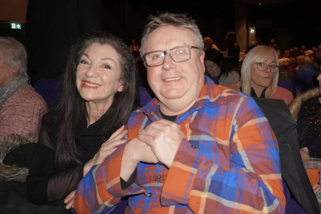 Mary Fairgrieve and Colin Paterson attended Shen Yun Performing Arts at SEC Armadillo, in Glasgow, on Feb. 14, 2024. (Mary Mann/The Epoch Times)
