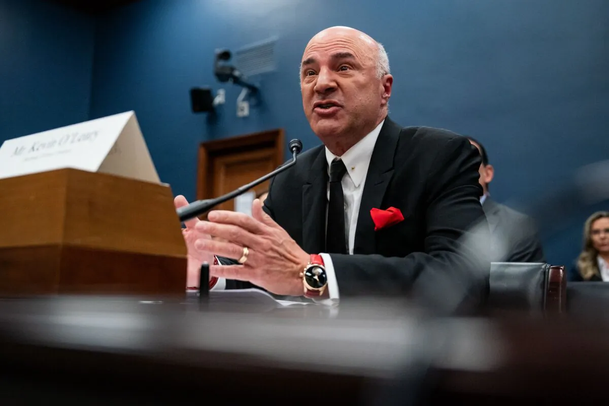 Kevin O’Leary, Chairman, O'Leary Ventures, testifies before the House Committee on Small Business during a hearing “Unleashing Main Street’s Potential: Examining Avenues to Capital Access” at the Rayburn House Office Building in Washington, on Jan. 18, 2024. (Kent Nishimura/Getty Images)