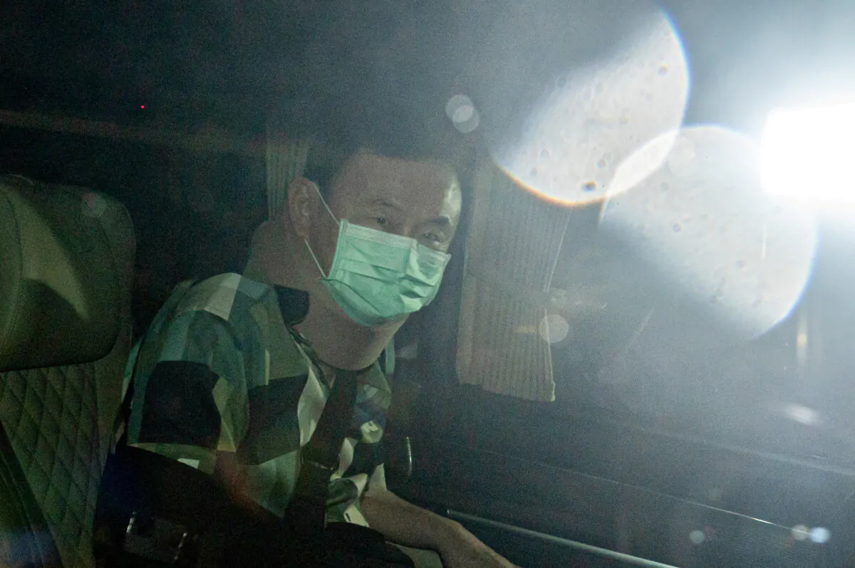 Thailand's former Prime Minister Thaksin Shinawatra leaves a police hospital after being granted parole in Bangkok on Feb. 18, 2024. (Thai News Pix/Tananchai Kaewsowattana via Reuters)