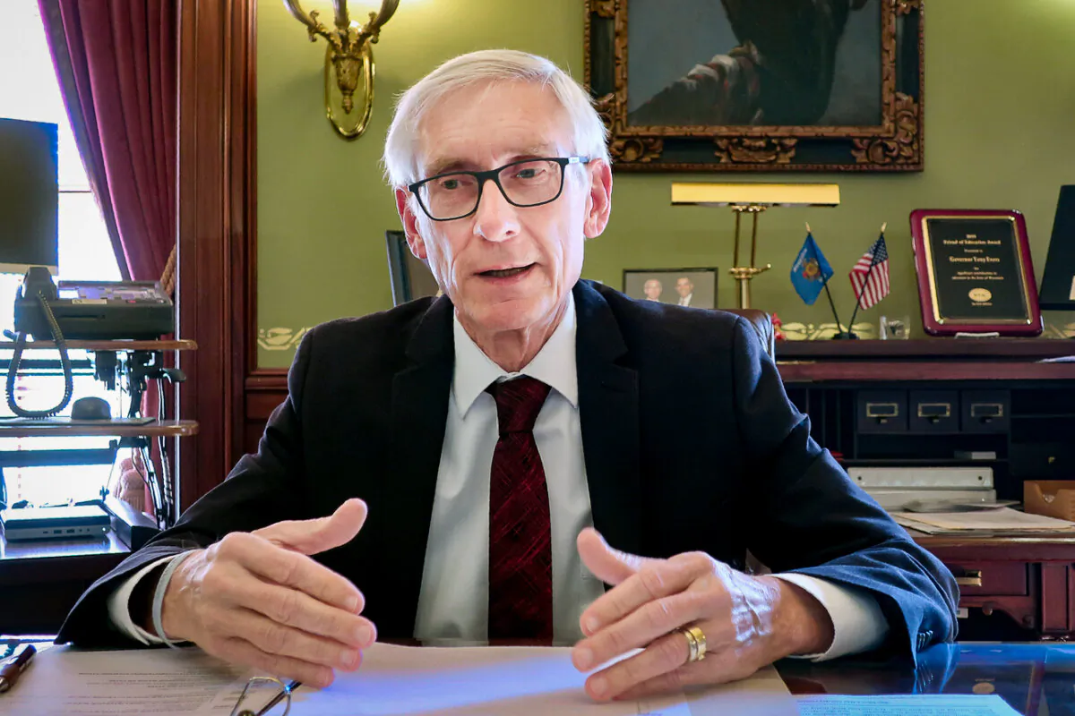 Wisconsin Gov. Tony Evers speaks during an interview in his Statehouse office in Madison, Wis., on Dec. 4, 2019. (Scott Bauer/AP Photo)