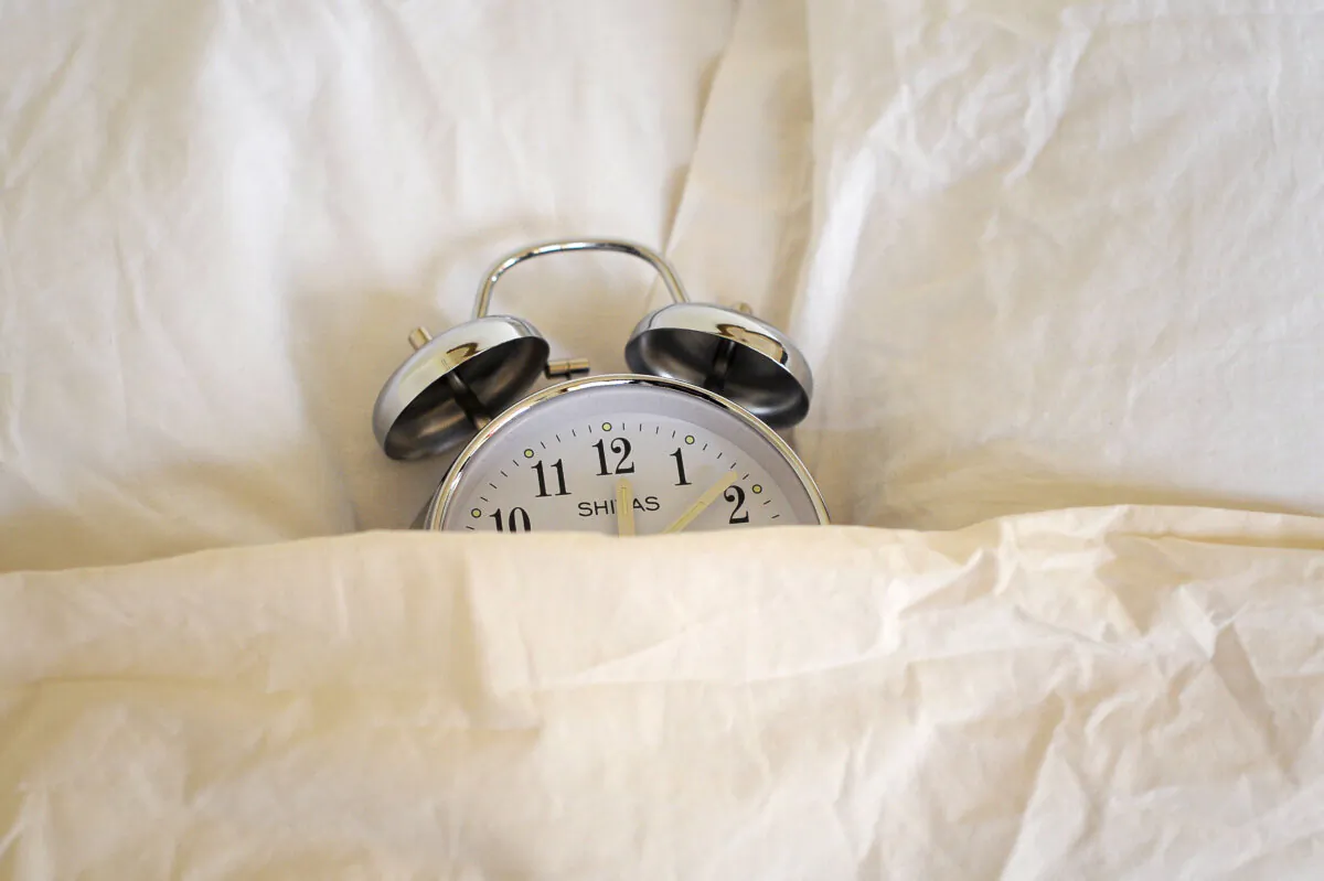 A picture of an alarm clock as North America moved to daylight saving time on March 10, 2024. (Jeff Pachoud/AFP via Getty Images)