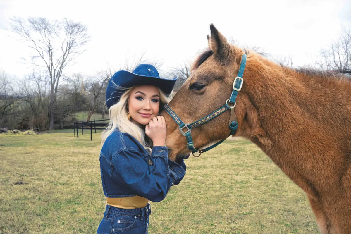 RaeLynn photographed at a horse ranch outside of Nashville, Tenn. (Adhiraj Chakrabarti for American Essence)