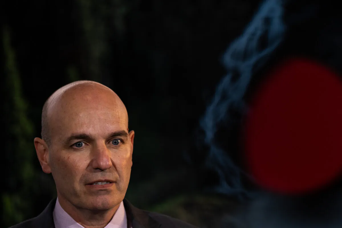 B.C.'s Minister of Water, Land, and Resource Stewardship Nathan Cullen speaks during a news conference in Vancouver on Nov. 3, 2023. (The Canadian Press/Ethan Cairns)
