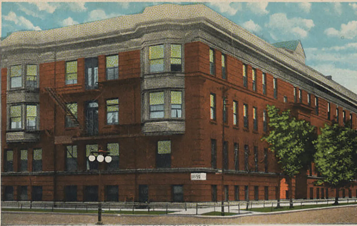 Provident Hospital
and Training
School in Chicago,
where Dr. Daniel Hale Williams
performed the first
documented openheart
surgery, in
1893. (Public Domain)