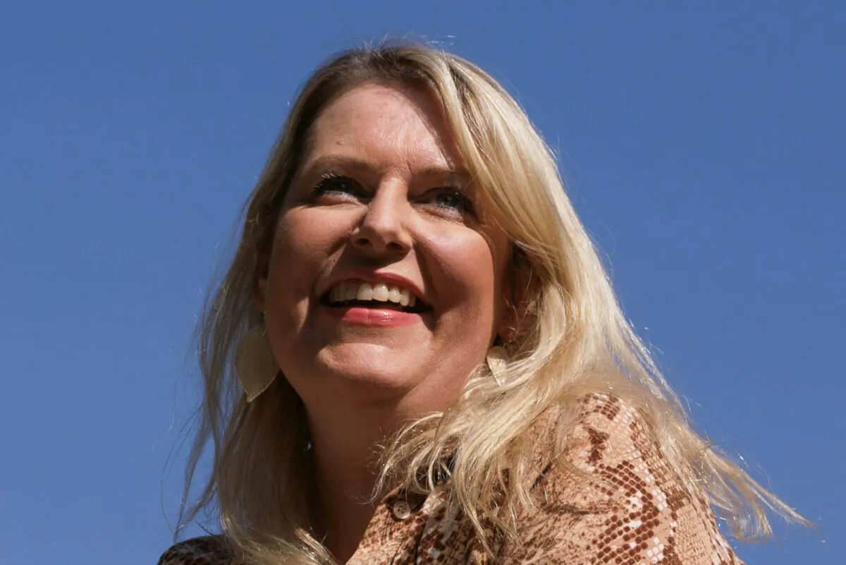 Conservative MP Mims Davies, who welcomed the new guidance, in Victoria Tower Gardens, London, on Sept. 14, 2023. (Dan Kitwood/Getty Images)