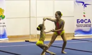 Beautiful Gymnastics Floor Routine: Dimyana Stoyanova & Teodora Dragomanova